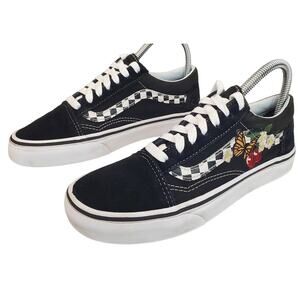 Vans Old Skool Checker Floral Black VN0A38G115Z Womans 6.5 – Gently Used